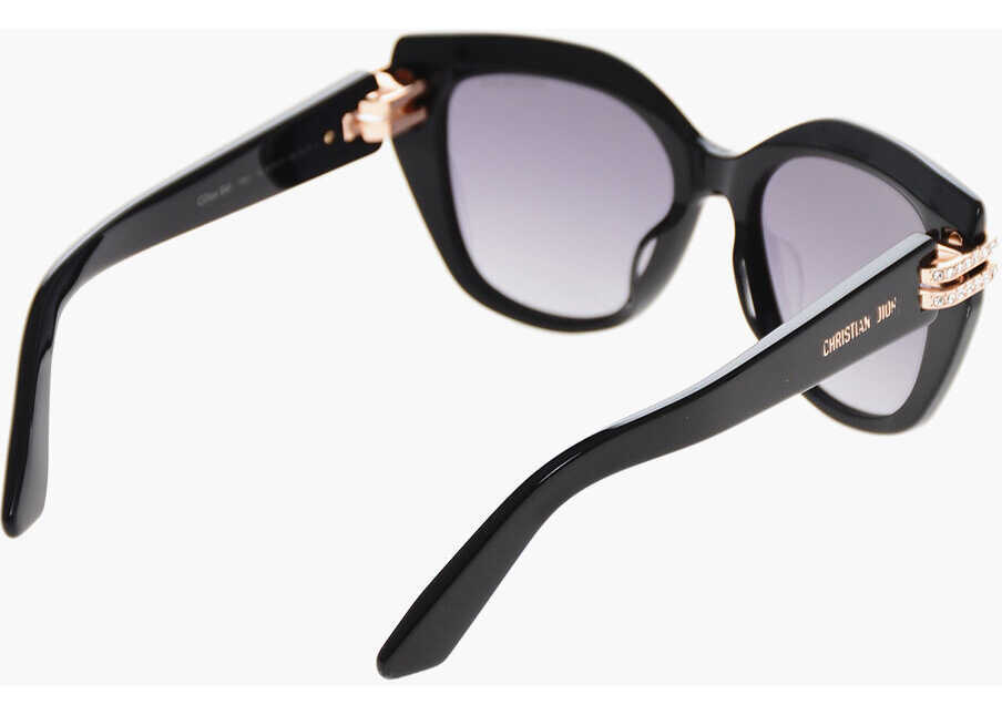Ochelari de soare Dior Butterfly Sunglasses With Jeweled Rods Black Femei (BM 19708655) 3