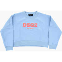 Bluze de trening Cropped Fit Crew-Neck Sweatshirt With Printed Logo Baieti