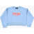 DSQUARED2 Cropped Fit Crew-Neck Sweatshirt With Printed Logo Blue