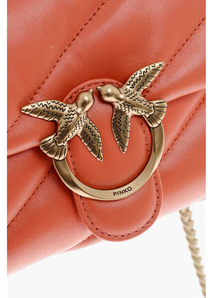 Genti de umar Pinko Quilted Leather Love Bag With Logo Orange Femei (BM 19708691) 4