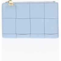 Portofele Braided Leather Wallet With Zip Femei