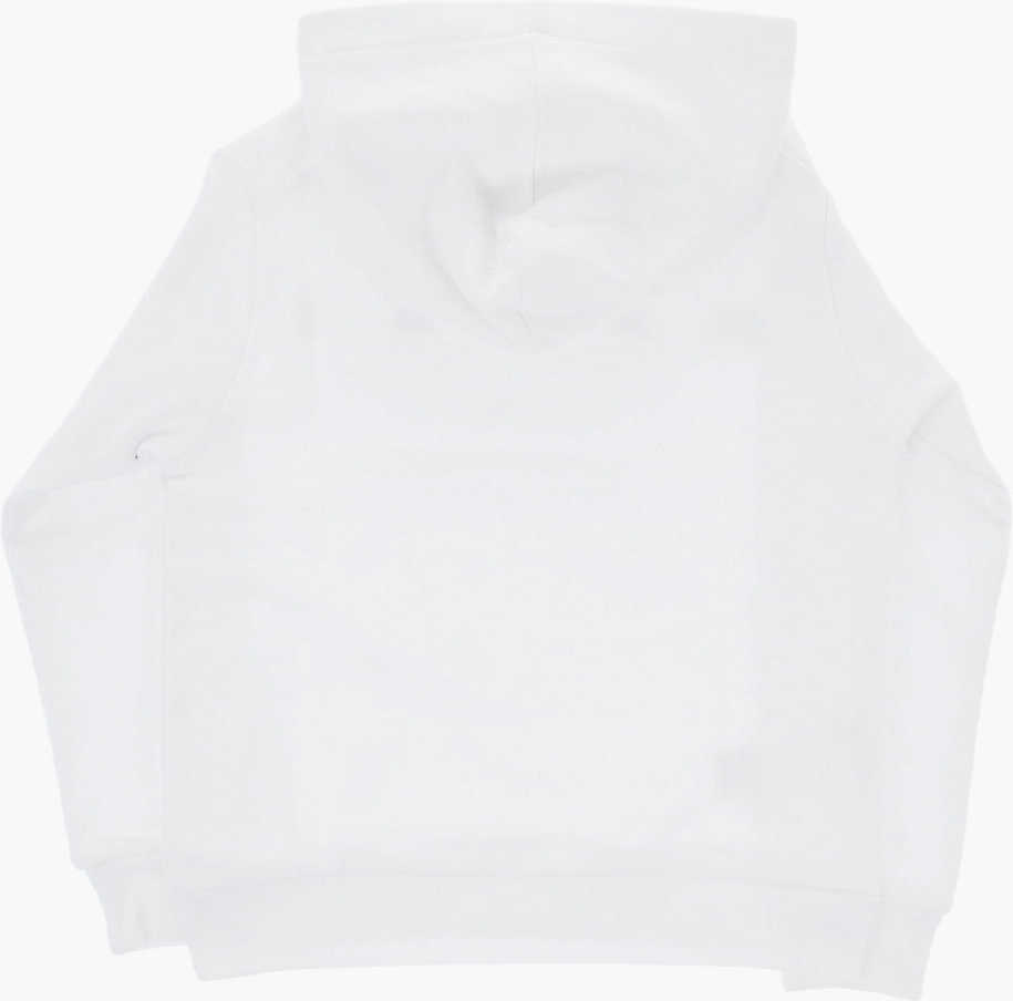 Bluze de trening Marni Solid Color Hoodie With Contrasting Logo White Baieti (BM 19708700) 3