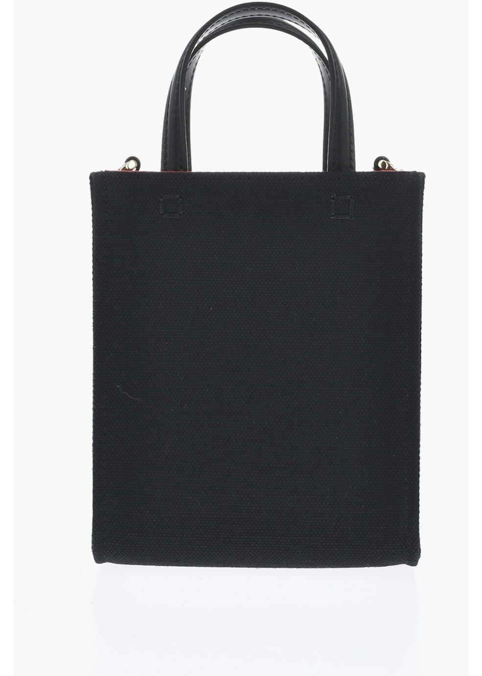 Genti de mana Givenchy Cotton Mini Tote Bag With Leather Trims Black Femei (BM 19708709) 2