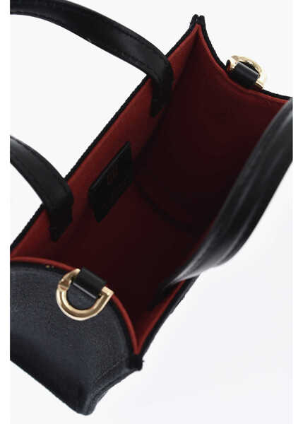 Genti de mana Givenchy Cotton Mini Tote Bag With Leather Trims Black Femei (BM 19708709) 4