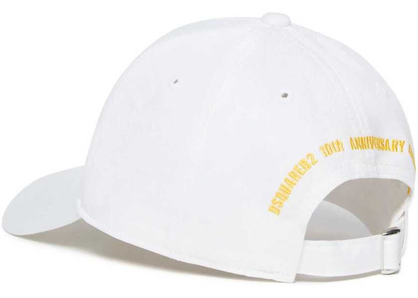 Caciuli DSQUARED2 Cotton Cap With Ton On Ton Logo White Baieti (BM 19708715) 2