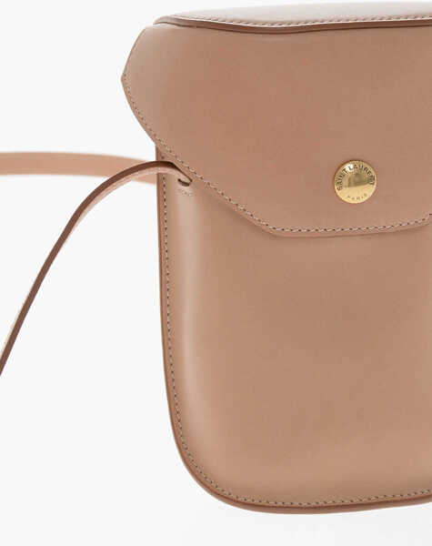 Genti tip postas Saint Laurent Mini Leather Crossbody Bag With Internal Card Slots Beige Barbati (BM 19708718) 3