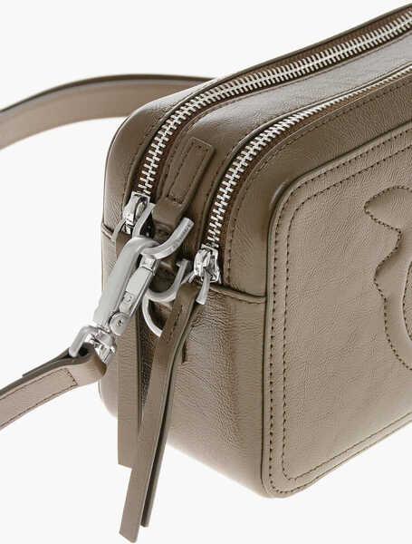 Genti de umar Pinko Leather Scricciolo Camera Bag With Ton On Ton Logo Green Femei (BM 19708724) 4