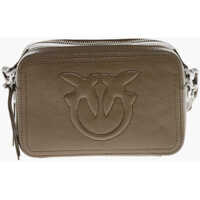 Genti de umar Leather Scricciolo Camera Bag With Ton On Ton Logo Femei