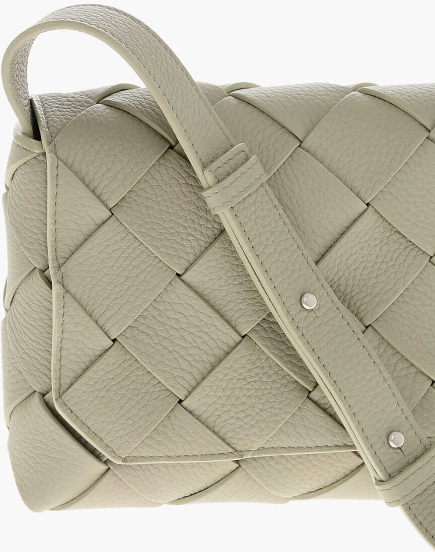 Genti de mana Bottega Veneta Braided Leather Shoulder Bag Green Barbati (BM 19708727) 3