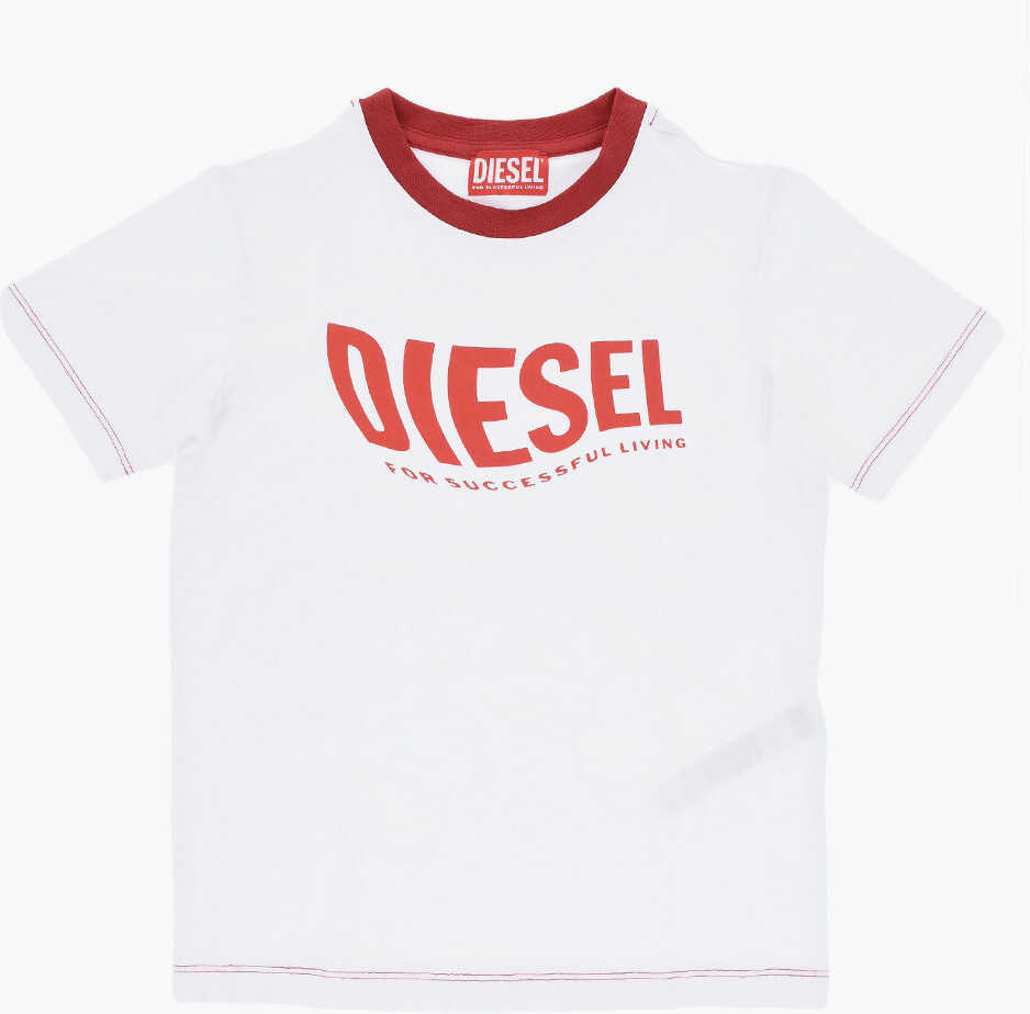 Pijamale Diesel Stretch Cotton Untinbal Dsl Summer Pyjama Set With Shorts White Baieti (BM 19708826) 2