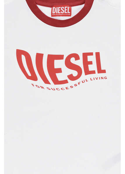 Pijamale Diesel Stretch Cotton Untinbal Dsl Summer Pyjama Set With Shorts White Baieti (BM 19708826) 3