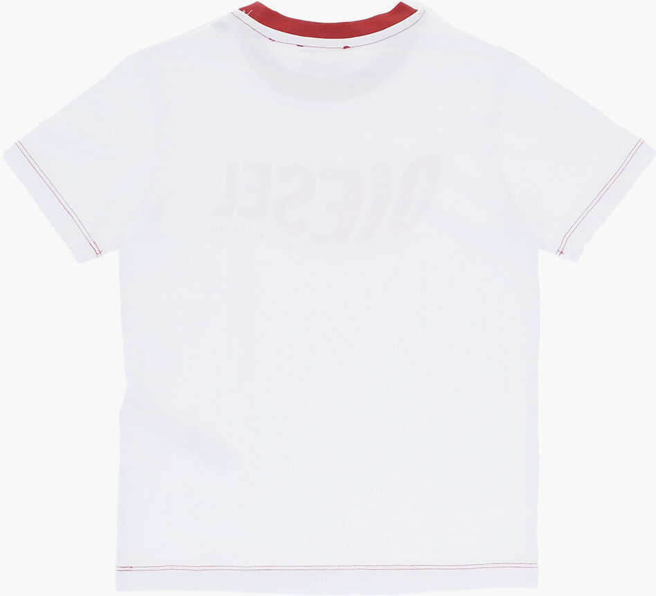 Pijamale Diesel Stretch Cotton Untinbal Dsl Summer Pyjama Set With Shorts White Baieti (BM 19708826) 4