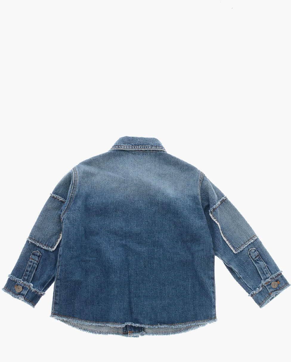Geci de blugi N21 Kids Denim Jacket With Patchwork Detail Blue Baieti (BM 19708829) 3