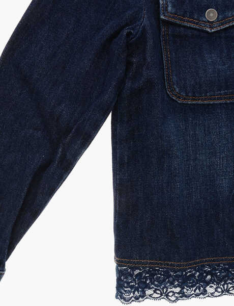 Camasi Diesel Denim Shirt Lacey With Lace Detail Blue Baieti (BM 19708835) 4