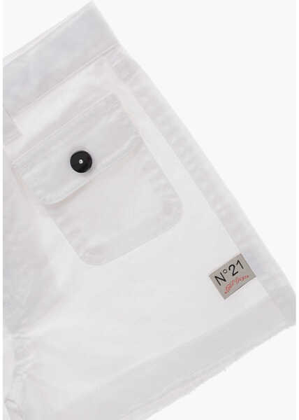 Pantaloni scurti N21 Kids Cotton Shorts With Jewel Buttons White Baieti (BM 19708838) 2
