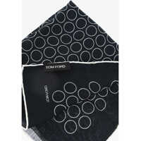 Esarfe pentru Barbati - Esarfe Tom Ford Geometrical Patterned Silk Blend Foulard Black Barbati (BM 19708841) - B-mall.ro