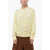 Bottega Veneta Crew Neck Pure Cashmere Cardigan Yellow