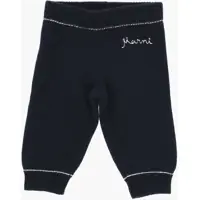 Pantaloni casual Wool And Cashmere Pants With Embroidered Logo Baieti