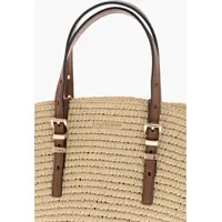 Genti de mana Michael Kors Dama - Genti de mana Michael Kors Michael Raffia Tote Bag Beige Femei (BM 19708862) - B-mall.ro