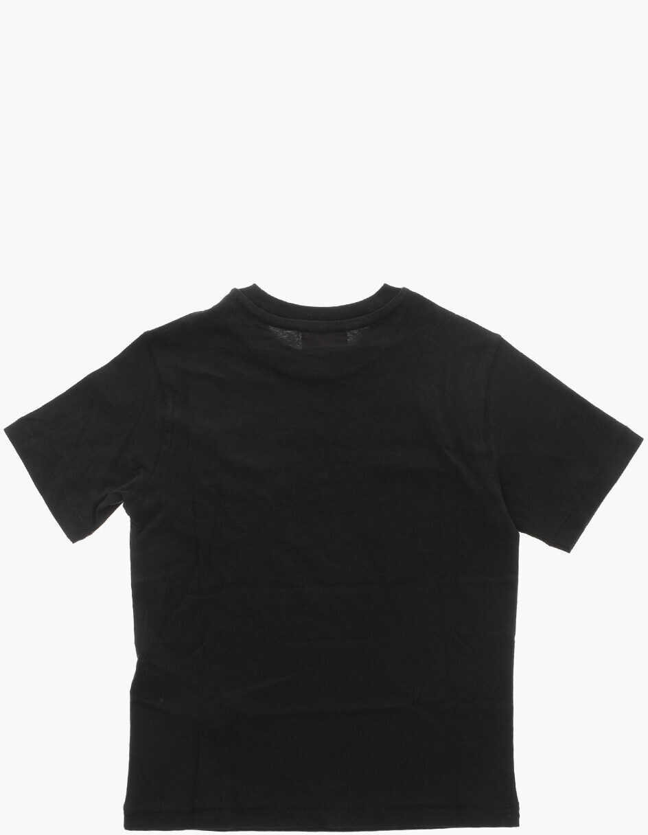 Tricouri Diesel Crew Neck Wash Cotton T-Shirt With Print Black Baieti (BM 19708883) 3