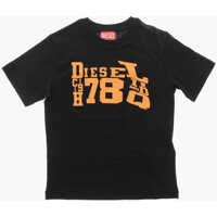 Tricouri Crew Neck Wash Cotton T-Shirt With Print Baieti