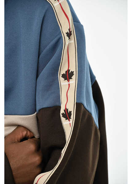 Bluze de trening DSQUARED2 Color Block Sweatshirt With Zip And Logoed Band Multicolor Barbati (BM 19708901) 3