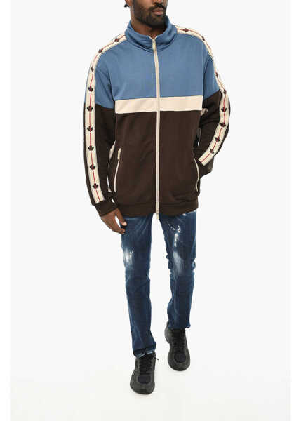 Bluze de trening DSQUARED2 Color Block Sweatshirt With Zip And Logoed Band Multicolor Barbati (BM 19708901) 4