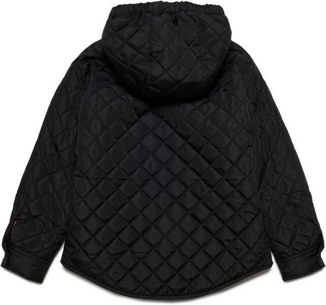 Jachete DSQUARED2 Quilted Utility Jacket With Hood Black Baieti (BM 19708904) 2