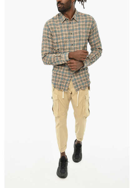 Camasi casual DSQUARED2 Cotton District Check Casual Shirt Multicolor Barbati (BM 19708907) 4