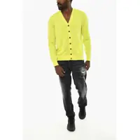 Pulovere DSQUARED2 pentru Barbati - Cardigane DSQUARED2 Virgin Wool V-Neck Cardigan Yellow Barbati (BM 19708910) - B-mall.ro