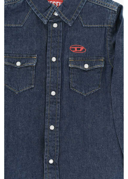 Camasi Diesel Denim Ceko Shirt With Snap Buttons Blue Baieti (BM 19709018) 2