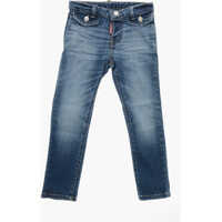 Blugi drepti Stonewashed Jeans With Logoed Buttons Baieti