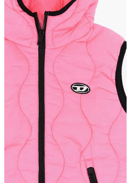 Jachete Diesel Sleeveless Fluorescent Nylon Jslash Jacket Pink Baieti (BM 19709042) 2