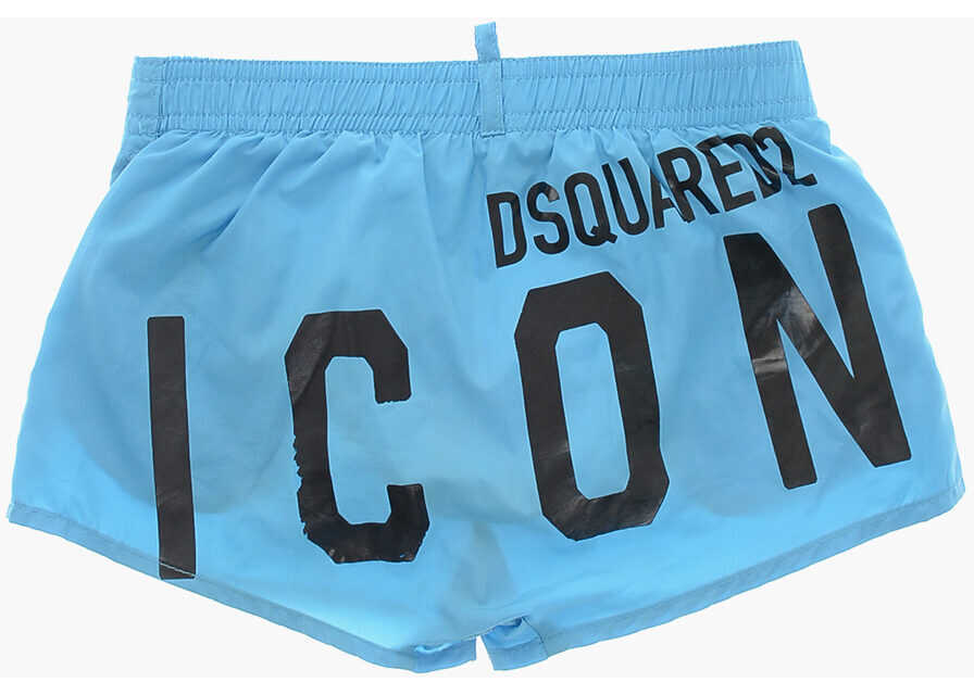 Chiloti DSQUARED2 Nylon Boxer Swim Briefs Icon Light Blue Baieti (BM 19709057) 3