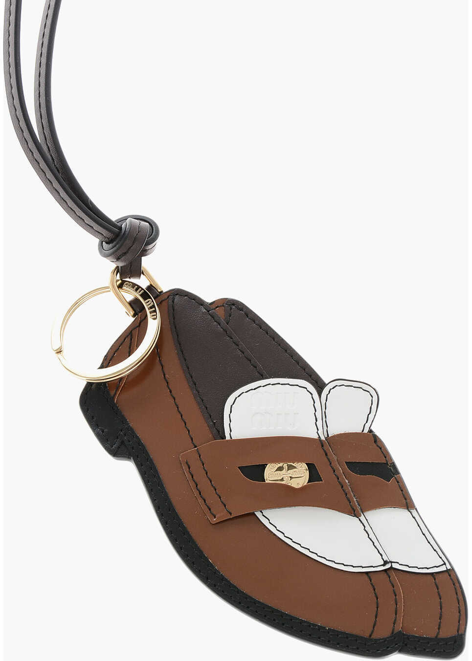 Brelocuri Miu Miu Keyring With Leather Pendant Brown Femei (BM 19709066) 2