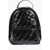 Stella McCartney Quilted Patent Leather Backpack Black