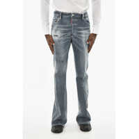 Blugi drepti All-Over Studded Distressed Jeans Barbati