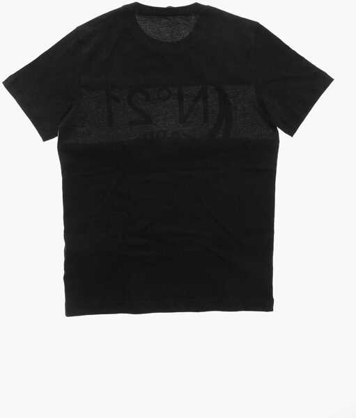 Tricouri N21 Kids Crew Neck Cotton T-Shirt With Contrasting Band Black Baieti (BM 19709075) 3