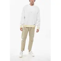 Tricouri DSQUARED2 pentru Barbati - Tricouri DSQUARED2 Long Sleeve Relax Fit Crew-Neck T-Shirt With Knit Edge White Barbati (BM 19709081) - B-mall.ro