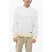 Tricouri Long Sleeve Relax Fit Crew-Neck T-Shirt With Knit Edge Barbati