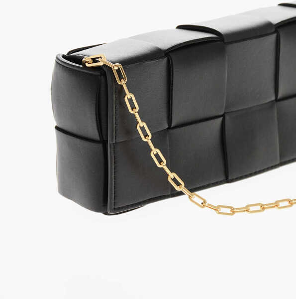 Genti de umar Bottega Veneta Leather Rectangular Bag With Chain Strap Black Femei (BM 19709096) 3