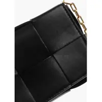 Genti de umar Bottega Veneta Dama - Genti de umar Bottega Veneta Leather Rectangular Bag With Chain Strap Black Femei (BM 19709096) - B-mall.ro