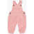 Diesel Corduroy Jumpsuit With Logoed Buttons Pink