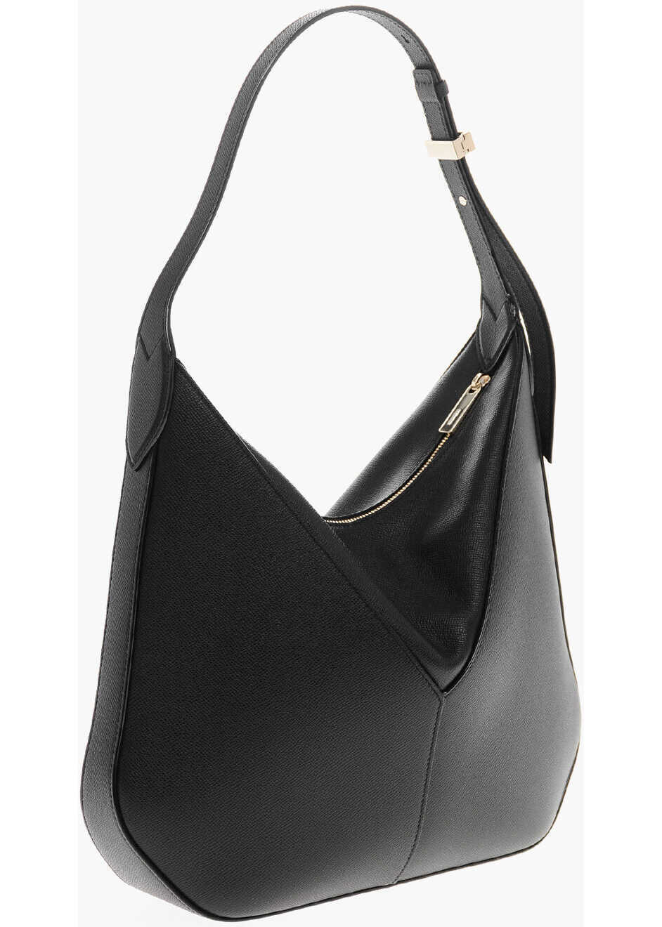 Genti de umar VALEXTRA Textured Leather Shoulder Bag With Zipped Closure Black Femei (BM 19709108) 2