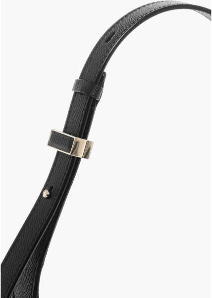 Genti de umar VALEXTRA Textured Leather Shoulder Bag With Zipped Closure Black Femei (BM 19709108) 4