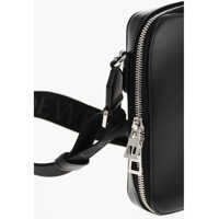 Genti Loewe pentru Barbati - Genti tip postas Loewe Leather Mini Crossbody Bag With Ton On Ton Logo Black Barbati (BM 19709114) - B-mall.ro