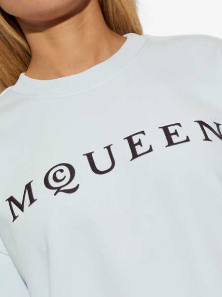 Bluze de trening Alexander McQueen Logo printed Sweatshirt ICE BLUE Femei (BM 19709198) 5