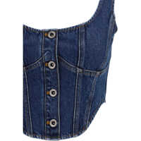 Topuri Self-Portrait Dama - Topuri Self-Portrait Denim corset Top BLUE Femei (BM 19709213) - B-mall.ro