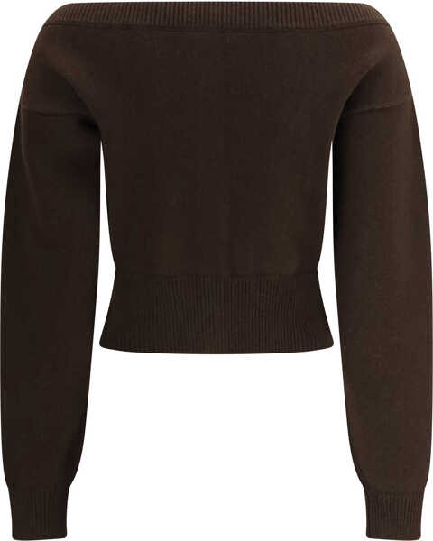 Cardigane Tom Ford Soft cashmere open-neck shrunken Cardigan CHOCOLATE TORTE Femei (BM 19709222) 2