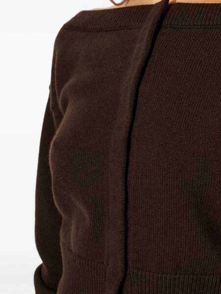 Cardigane Tom Ford Soft cashmere open-neck shrunken Cardigan CHOCOLATE TORTE Femei (BM 19709222) 5